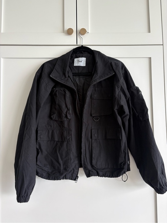 TNA Jackets & Blazers - TNA Black Utility Bomber with Multiple Cargo Pockets
